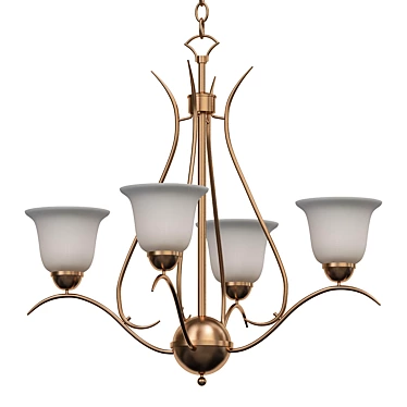 Elegant Aspen 22" Chandelier 3D model image 1 