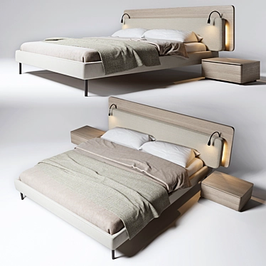 Zegen's Friendly Bed: Designer Elegance 3D model image 1 