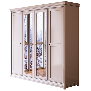 Riviera Collection Wooden Wardrobe: Elegant and Spacious 3D model image 1 