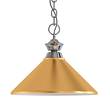 Satin Gold Metal Shade Pendant 3D model image 1 