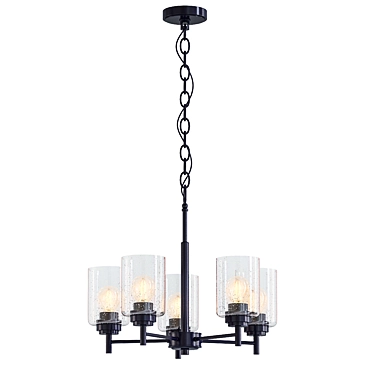 Winslow 5-Light Black Chandelier 3D model image 1 