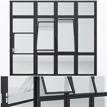  Sleek Aluminum Door 16  3D model image 1 