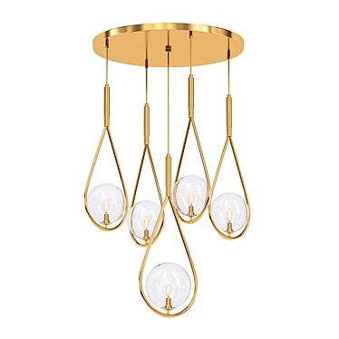 Sleek Elegance: Modern Chandelier Design 3D model image 1 