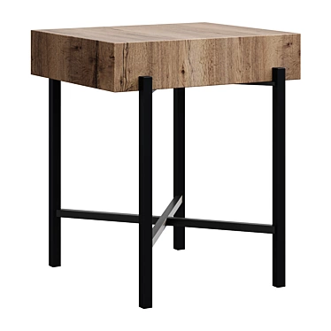 Reclaimed Wood End Table - Fargo 3D model image 1 