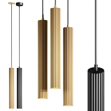 Lustrin Pendant Light: Sleek and Stylish Illumination 3D model image 1 