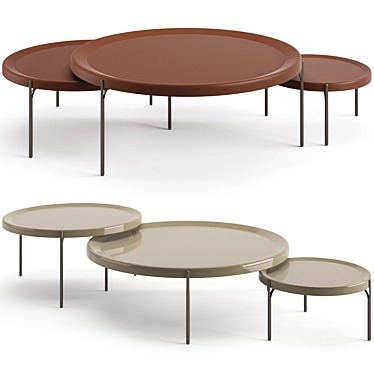 Fendi Casa Palmer Coffee Tables Set 3D model image 1 