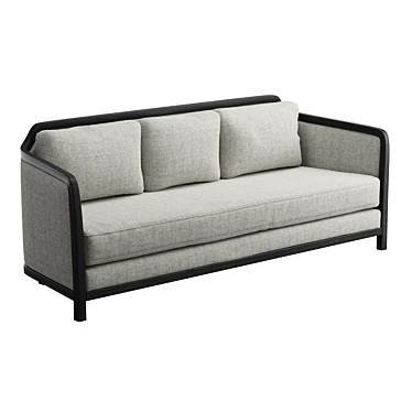 Vintage-inspired Cora Sofa: Elevated Charm for Your Favorite Spot 3D model image 1 