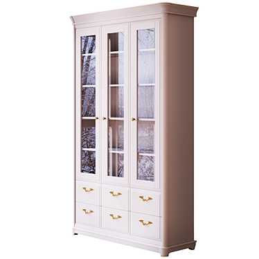 Riviera Collection Bookcase: Elegant, Stylish, and Spacious 3D model image 1 