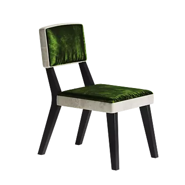 Plush Companion Velvet Chair 3D model image 1 