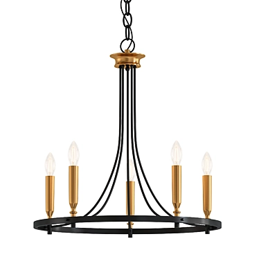 Jaye Matt Black Chandelier 3D model image 1 