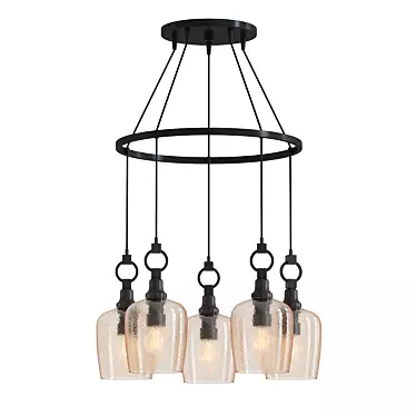 Quoizel Kendrick 5-Light Bronze Chandelier 3D model image 1 