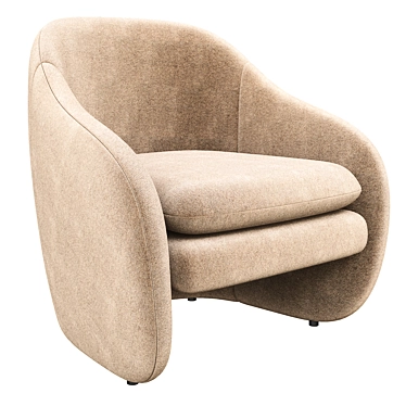 Modern Pavia Lounge Chair 3D model image 1 