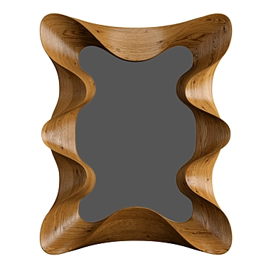 Modern Wood Taffy Mirror 3D model image 1 