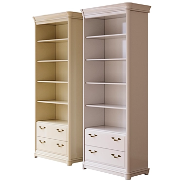 RIVIERA Collection Bookcase: Elegant, Spacious, Durable. 3D model image 1 