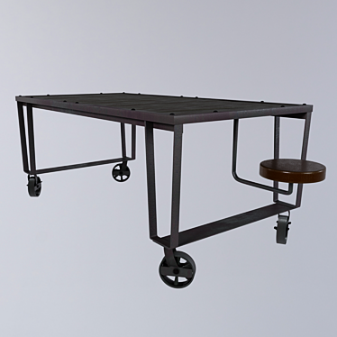 Spacious Workbench 205x90 cm 3D model image 1 