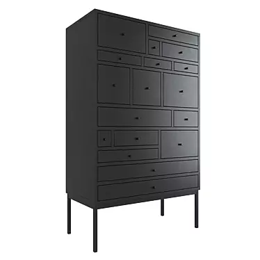 Modern Patchwork Chest of Drawers 3D model image 1 