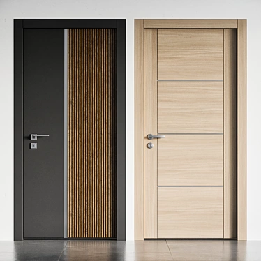  Modernistic Door 01: V-Ray & Corona Compatible 3D model image 1 