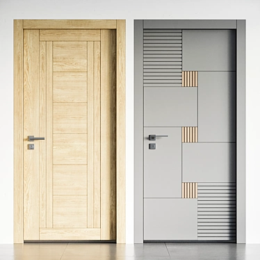 Modern Door 04: V-Ray & Corona Compatible 3D model image 1 