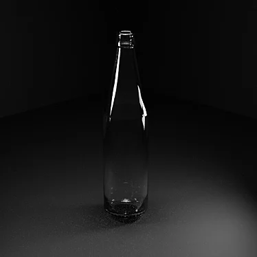 Crystal Clear Glass Bottle 3D model image 1 