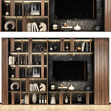 Modern TV Shelf - Stylish and Functional 3D model image 1 