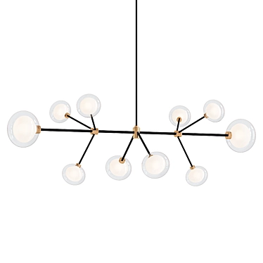 Nabila Linear Chandelier: Elegant Illumination Solution 3D model image 1 