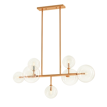 Elegant Delilah Linear Chandelier 3D model image 1 