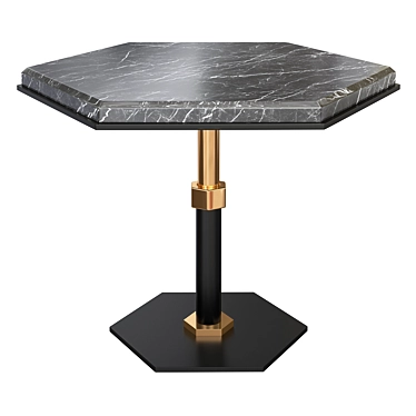 Hexagon Pedestal Side Table 3D model image 1 
