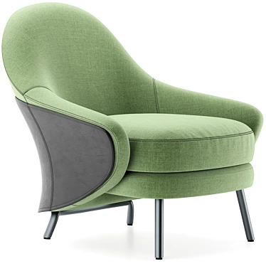 Sophisticated Angie Armchair with High-Resolution Textures 3D model image 1 