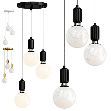 Eurosvet Pendant Lamp 50151/3 - Stylish Illumination 3D model image 1 