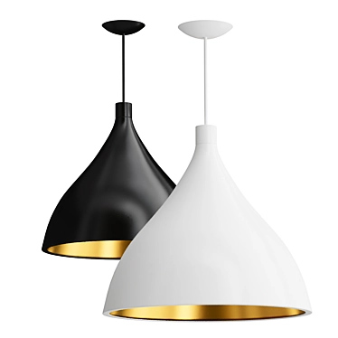 Elegant Swell Pendant Light 3D model image 1 