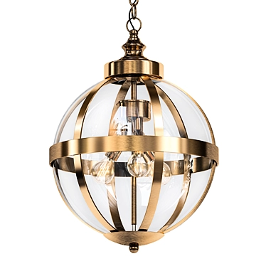 Elegant Glass Pendant Light 3D model image 1 