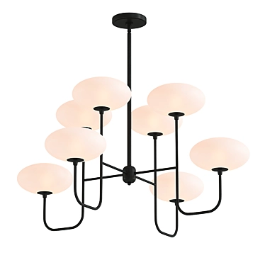 Parker Modern 2-Tier Chandelier 3D model image 1 