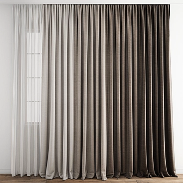 Polygonal Curtain Model - High Quality 3D model image 1 