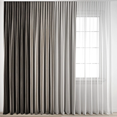 Polygonal Model Curtain 3D model image 1 