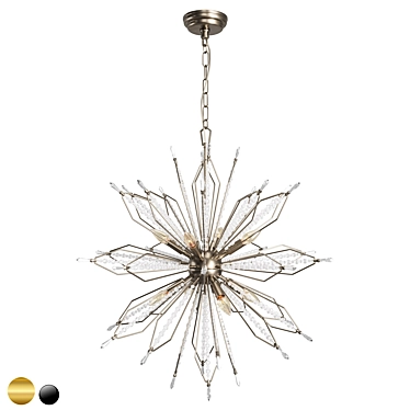 Stunning Asteroid Gold Chandelier 3D model image 1 