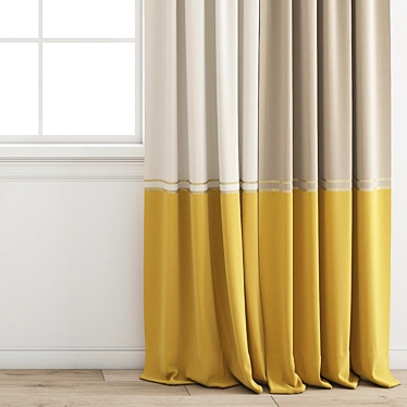 Polygonal Curtain Model - High Quality 3D model image 1 