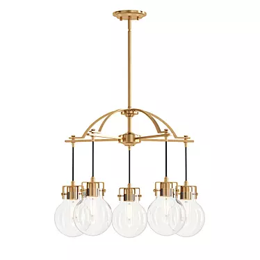 Elegant Sidwell 5-Light Chandelier 3D model image 1 