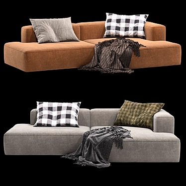 Volga Soft Modular Sofa: Ultimate Comfort Solution 3D model image 1 