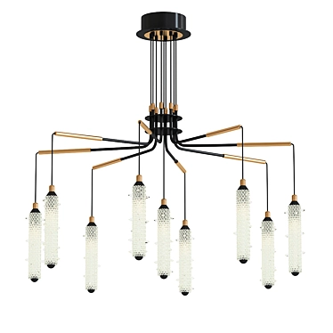 Glamorous Salini Crystal Chandelier 3D model image 1 