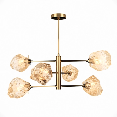 Modern 6-Light Hanging Chandelier 3D model image 1 