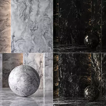 8K+ Seamless Marble Material Set 3D model image 1 