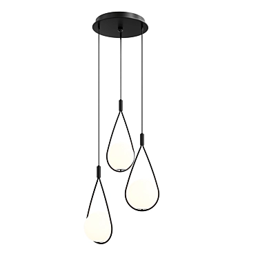 Elegant Glass Pendant Lamp: "Macapa 3D model image 1 