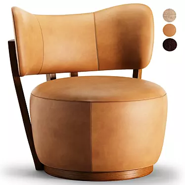 Rumba Beige Swivel Chair: Modern Classic Design 3D model image 1 