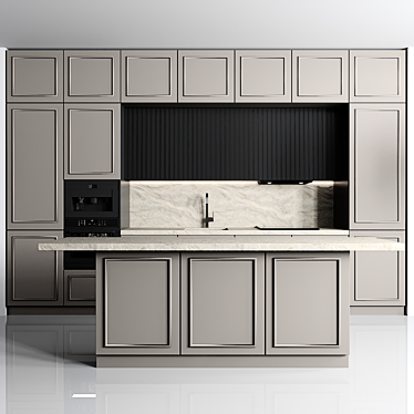 Modern Kitchen Design Set 3D model image 1 