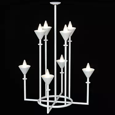 Elegant Vincennes Primo Chandelier 3D model image 1 