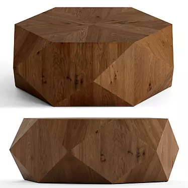 Volker Honey Coffee Table - Exquisite Wood & Polys 3D model image 1 