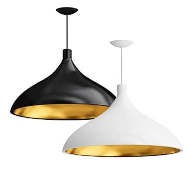 Sleek Swell Pendant 3D model image 1 