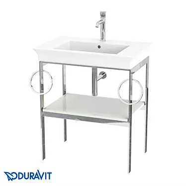 DURAVIT White Tulip Metal Floor Console 3D model image 1 