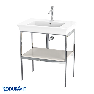 DURAVIT White Tulip Metal Floor Console 3D model image 1 