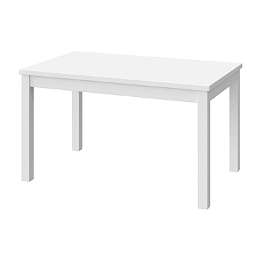 LANEBERG Extendable Table - White 3D model image 1 